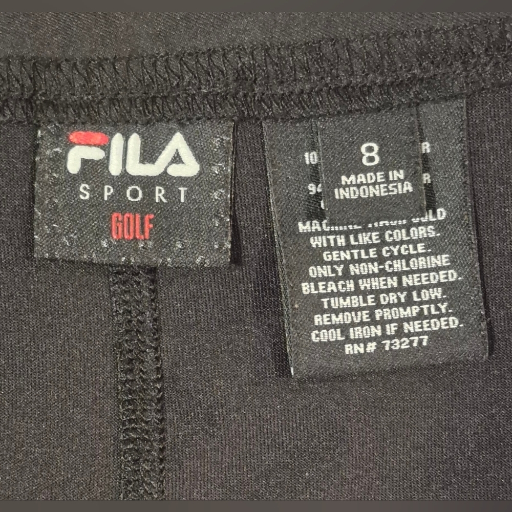 FILA Sport Golf Black Skort with Built-In Shorts Size 8 - Picture 6 of 8